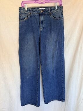 RSQ Women's High Rise Baggy Jeans in a Medium Wash